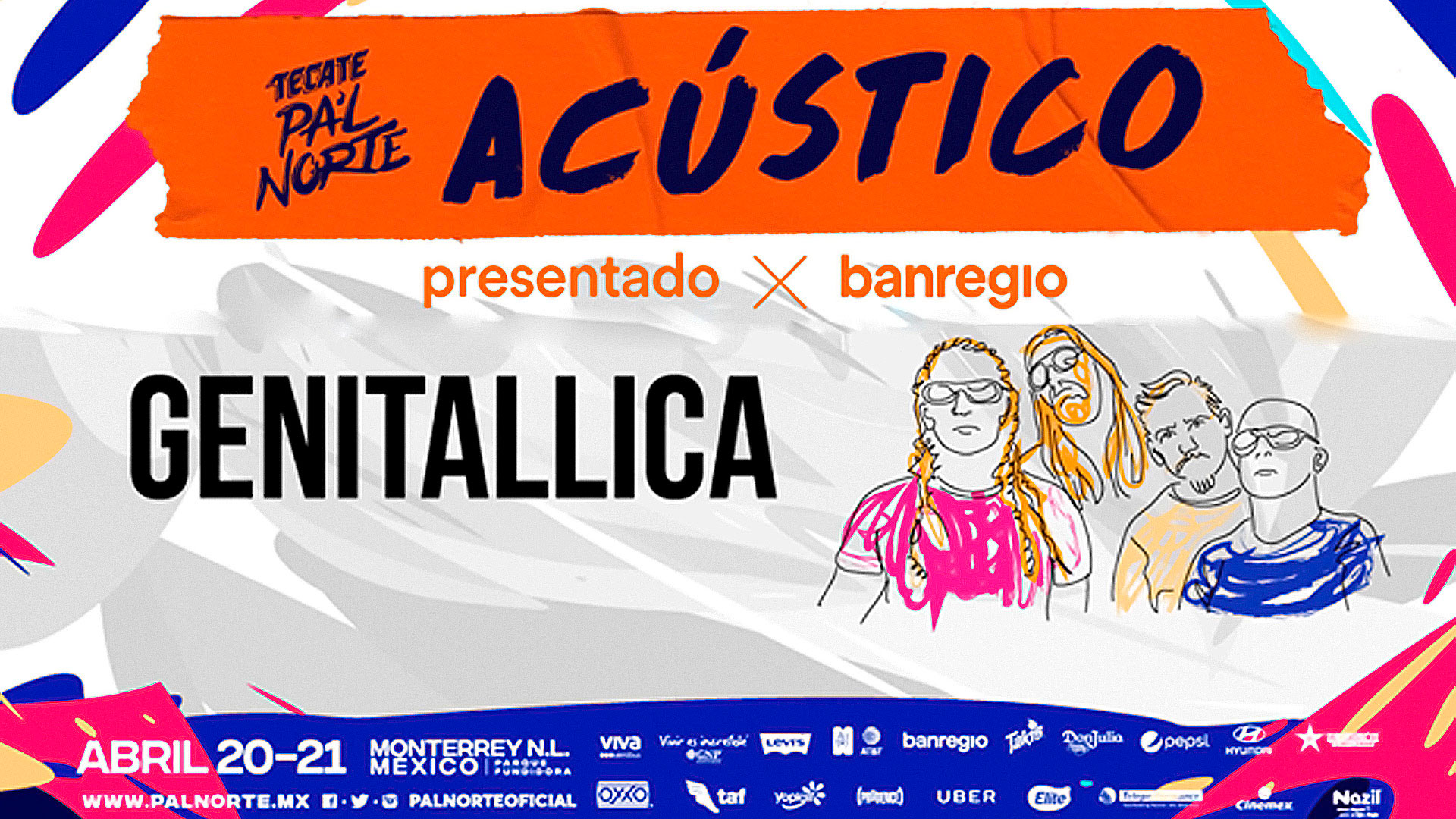Genitallica interpretará versión acústica en el Festival Pa’l Norte 2018