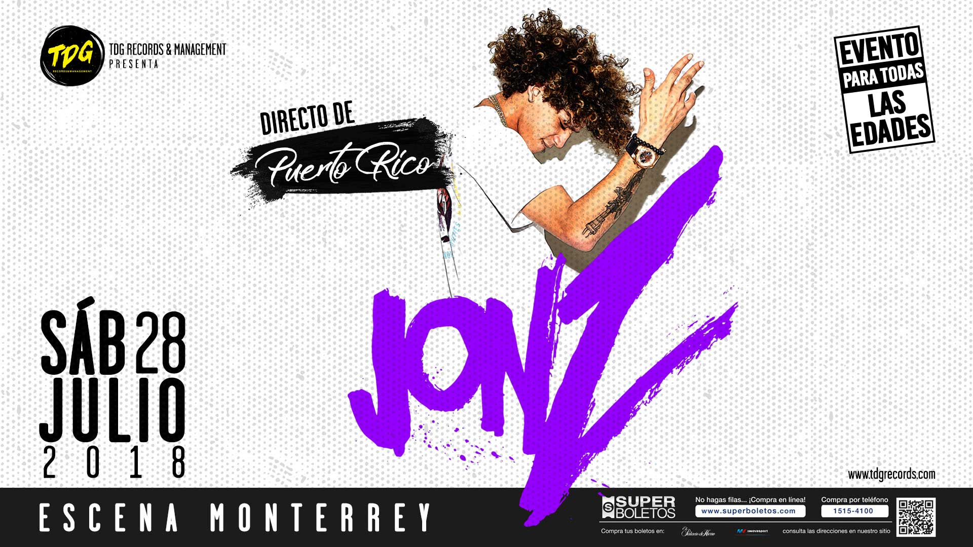 Directo de Puerto Rico llega Jon Z a Monterrey, este 28 julio 2018 en Escena Monterrey.