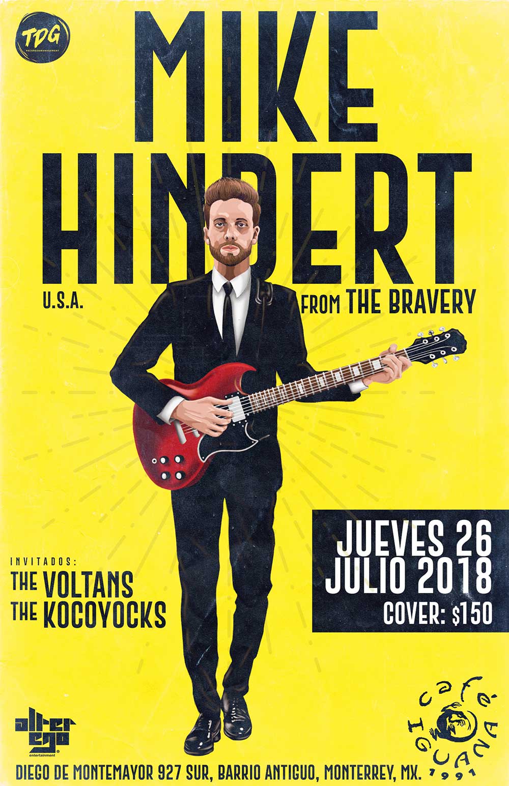 Mike Hindert (The Bravery) en Monterrey
