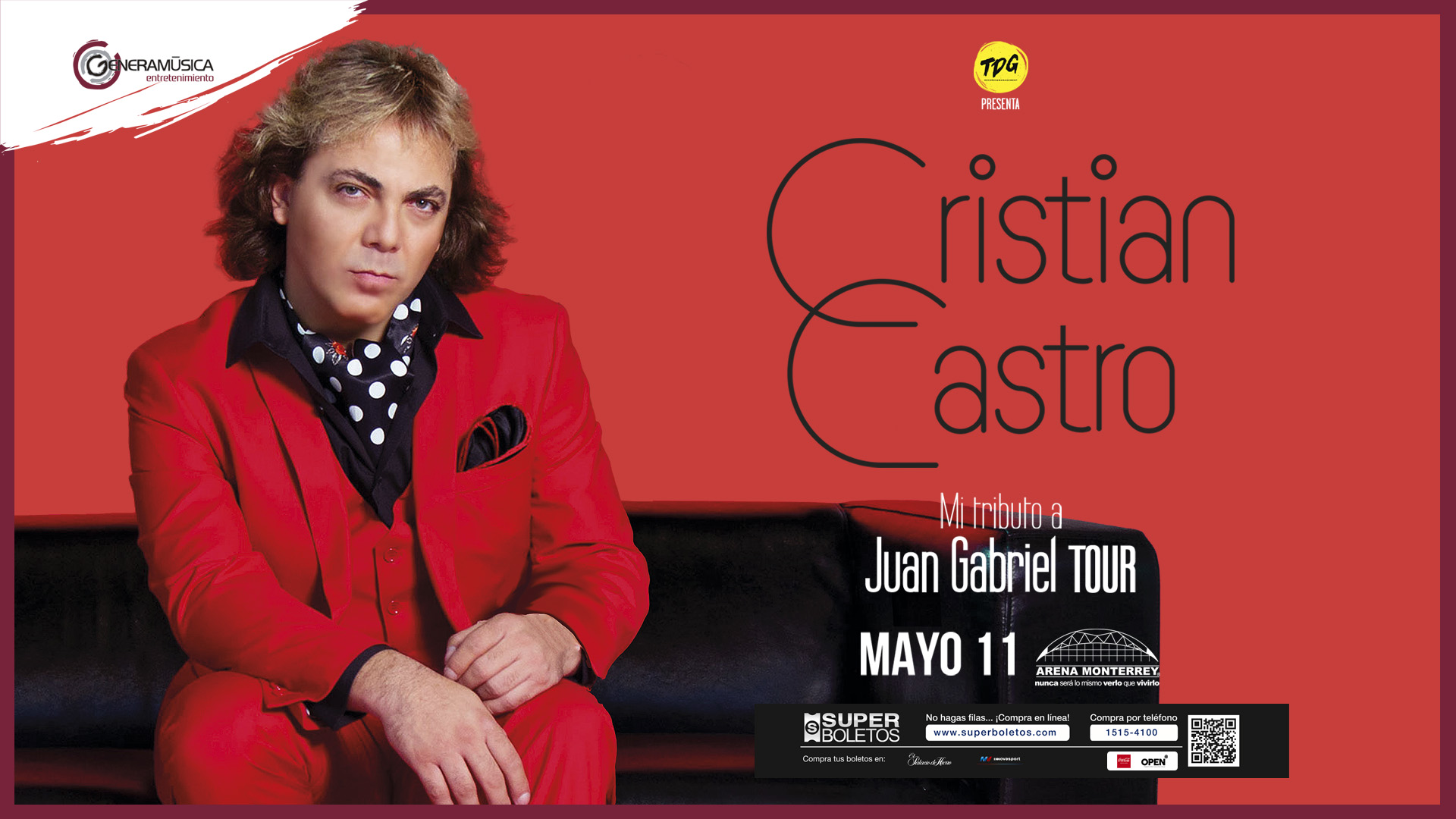 Cristian Castro presenta su tour mi tributo a Juan Gabriel