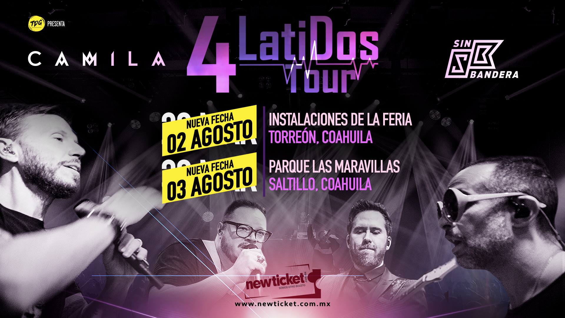 4 Latidos Tour tiene nuevas fechas para Torreón y Saltillo