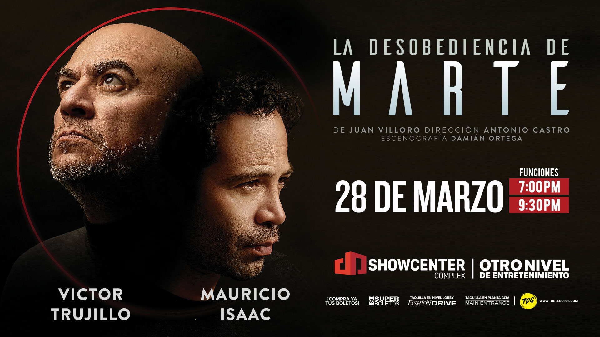 El primer actor Victor Trujillo, regresa al teatro con la obra: «La desobediencia de Marte»