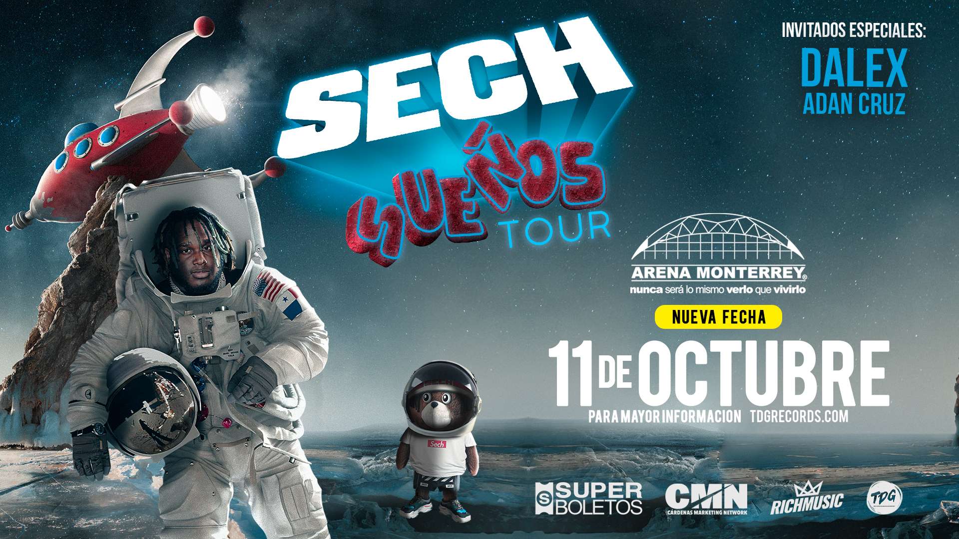 Nueva fecha para SECH — «SUEÑOS TOUR» en ARENA MONTERREY