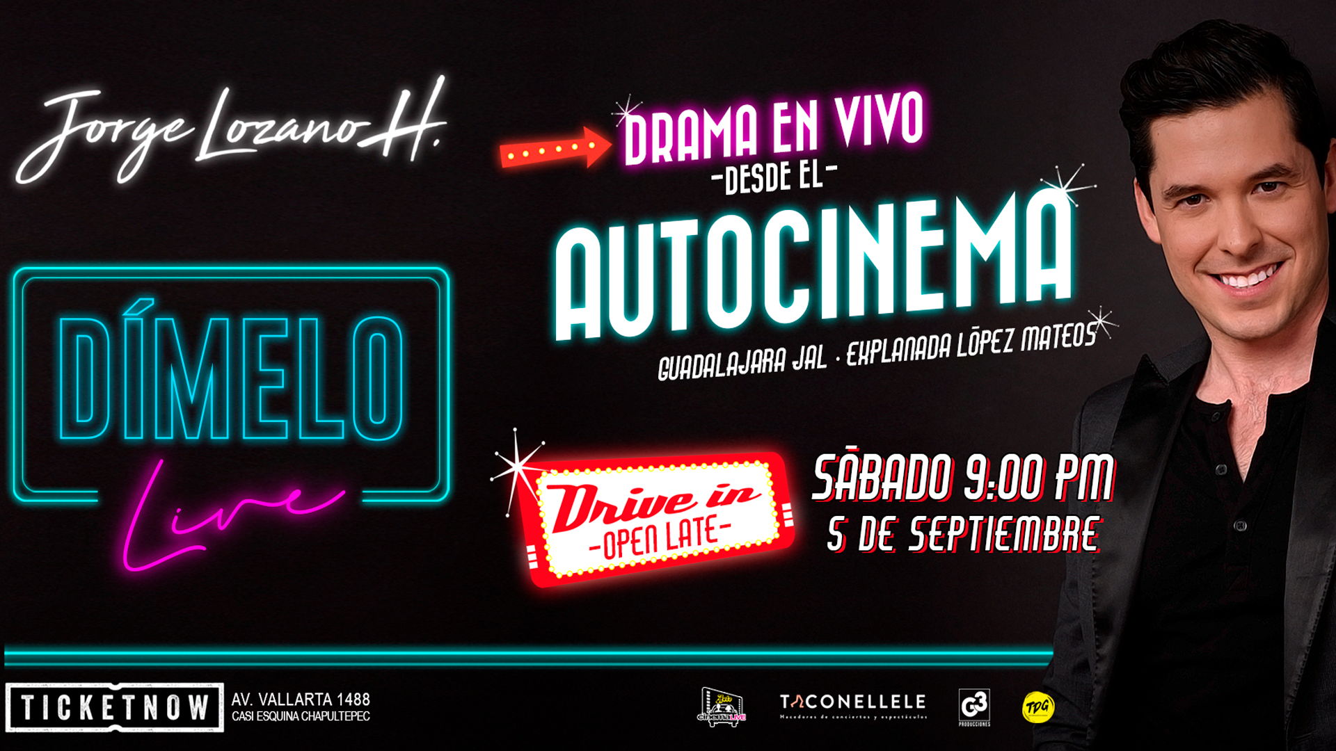 Guadalajara vive su #DramaEnVivo con Jorge Lozano H y su primer #DímeloLive desde un autocinema